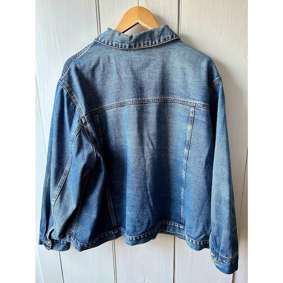 Vintage 90s Bill Blass denim jean jacket M/L? - Picture 7 of 13